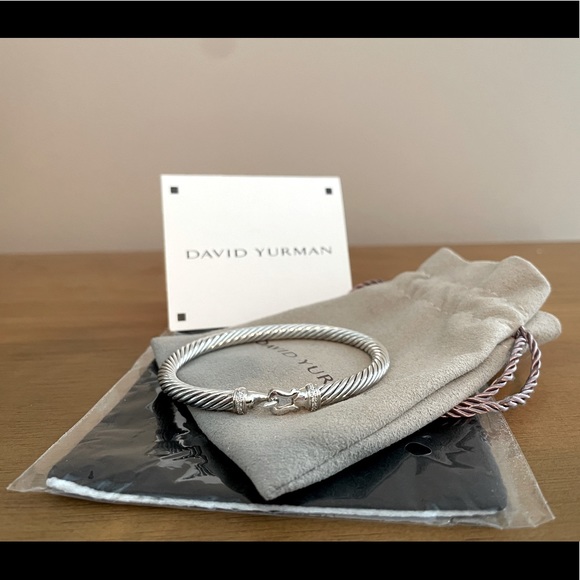 David Yurman Jewelry - David Yurman Cable Buckle Bracelet with Diamonds-5mm